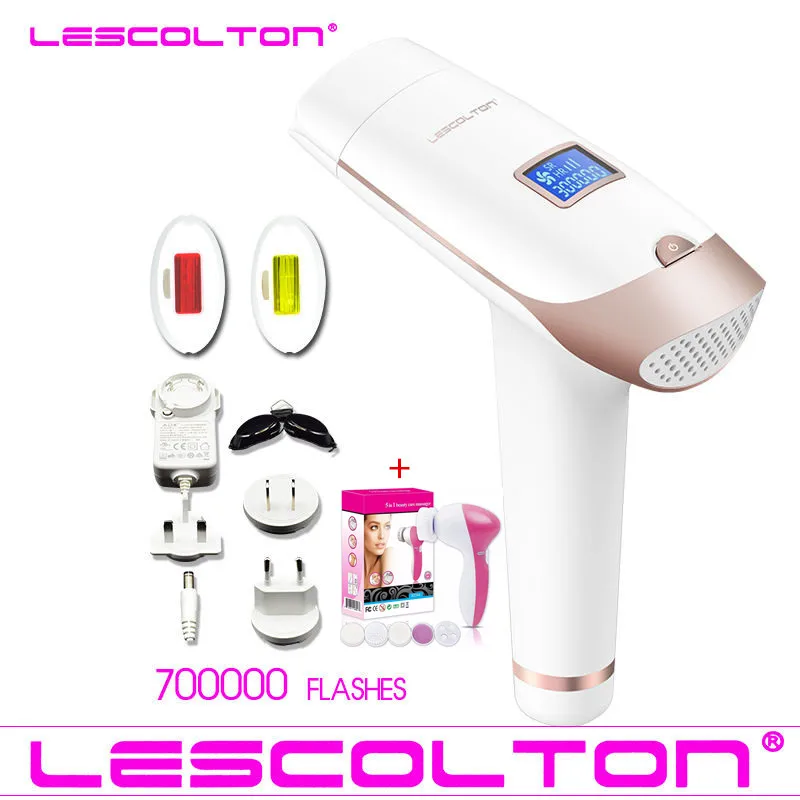 Лазерный эпилятор lescolton 1000000 раз, 4 в 1, Эпилятор IPL, эпилятор для удаления волос с ЖК-дисплеем, лазерное постоянное бикини - Цвет: 700000times 2
