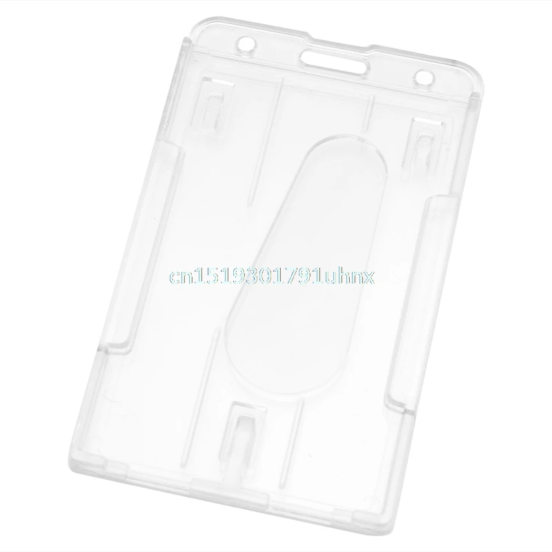 Жесткий пластиковый прозрачный горизонтальный чехол Бейдж с двумя боковыми
