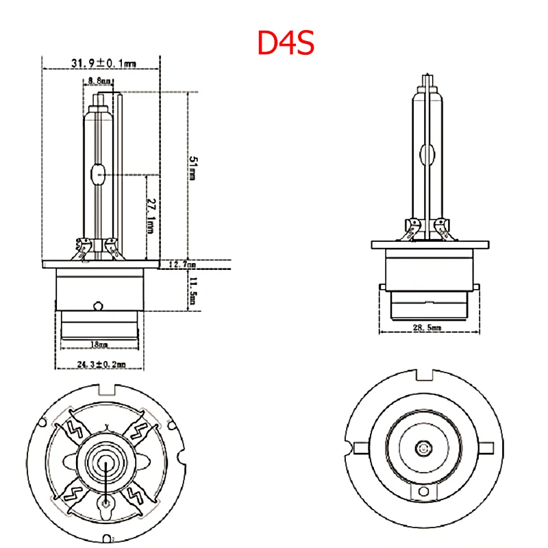 CNSUNNYLIGHT высококачественные автомобильные фары HID ксеноновые лампы D1S D2S D3S D4S D5S D8S 35 Вт 5500 к белый 4200LM сменные огни 2 шт