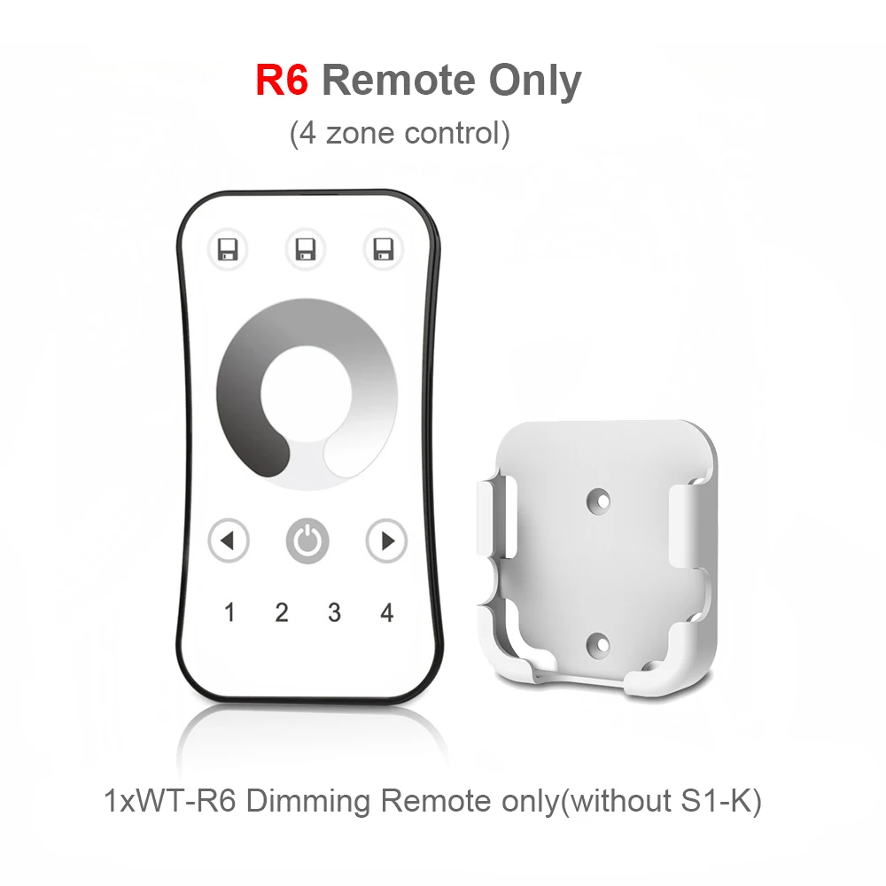 R6 Remote Only Светодиодный диммер AC 220V 110V Беспроводной RF 2,4G дистанционное управление поворотный Стекло Панель Triac диммер Wifi умный светильник контроллер для светодиодный лампы - Цвет: R6 Remote Only