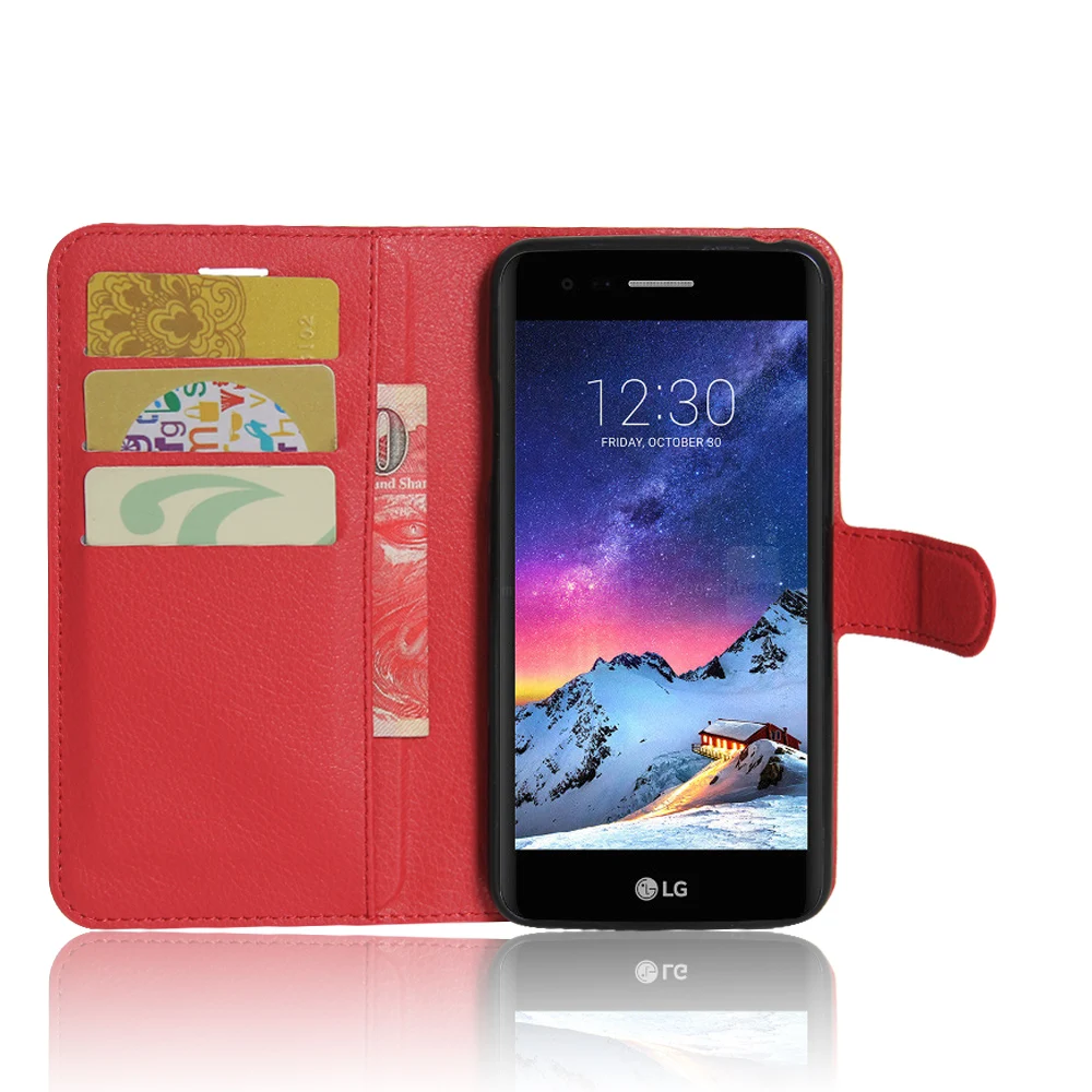 LV3 чехол для LG LV 3 s бумажник с отделением карт узором Личи Кожаные чехлы Защитный