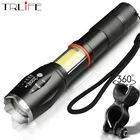 Перезаряжаемый магнисветильник COB 8000lums L2, светодиодный фонарик для велосипеда, водонепроницаемый фонарик с COB светильник езды на велосипеде, пеших прогулок