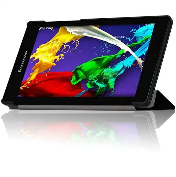 Роскошный Ультратонкий кожаный чехол-книжка с подставкой для Lenovo Tab 2 Tab2 A7-30 A7-30HC