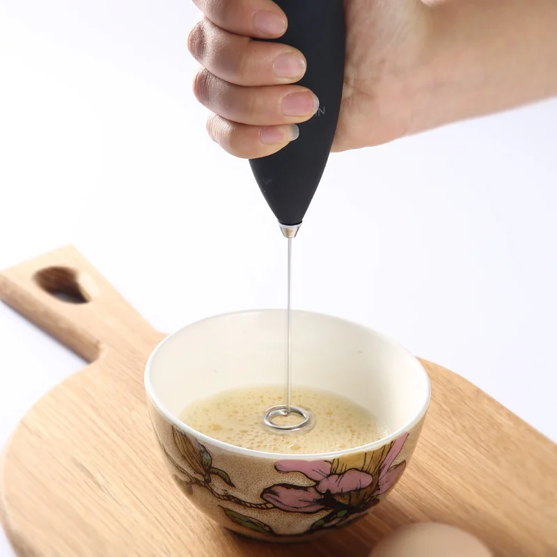 NORBIKitchenware Electric Handle Egg Beater Black Stirrer Milk Frother Foamer Whisk Mixer Juice Muddler Coffee | Дом и сад