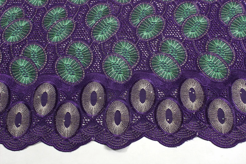 SL0421 Фиолетовый Африканский Хлопок Кружево Высокое Качество Швейцарский Voile