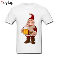 latest t shirt mens christmas cotton tops tees funny santa claus beer short sleeve summerfall crew neck casual clothes