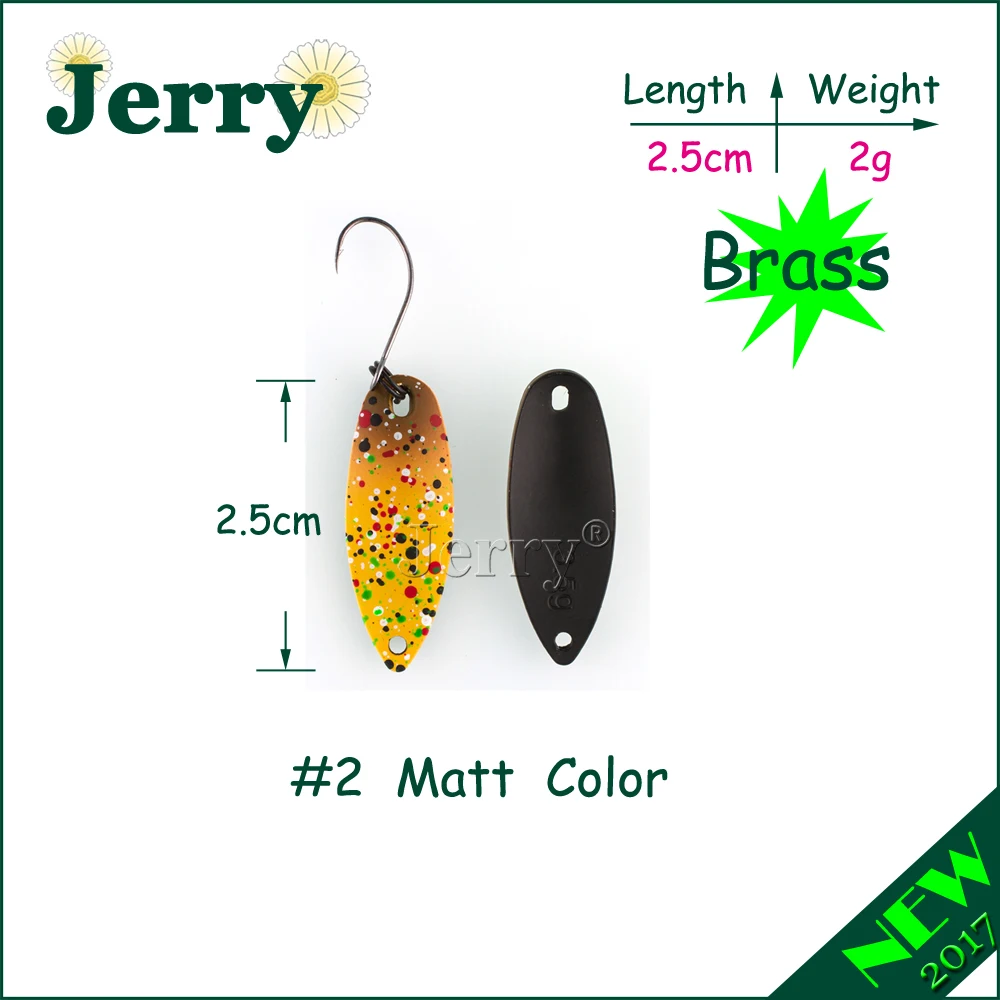 Jerry 1 шт. латунные Форелевые блесны матовые цвета Высококачественная рыболовная