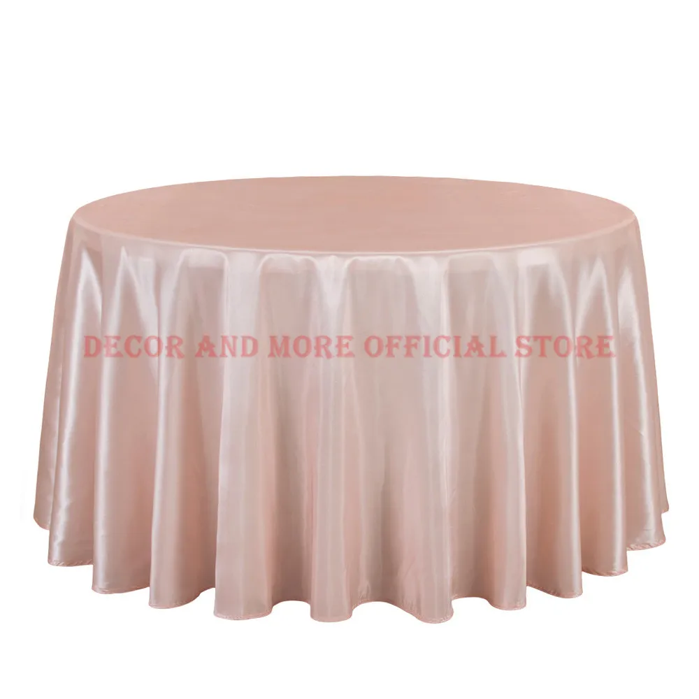 Скатерть круглая атласная однотонная накидка на стол для вечерние ринки свадьбы