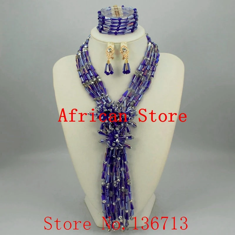 

African Beads Jewelry Sets Collar Wedding Necklace Earrings Bracelet Fine Rings For Women Vintage Party Accessories R351