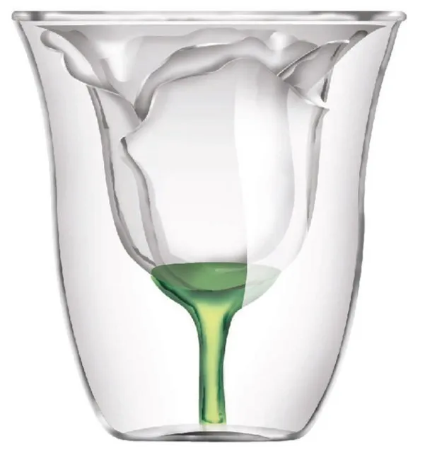 4 шт. креативные розы двойной стакан для красного вина День Святого Валентина