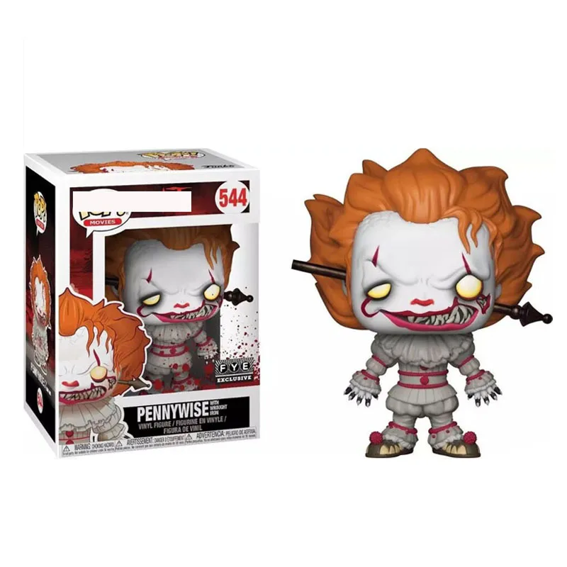 with box FUNKO POP Movie Stephen King's It's Child's Play Saw, крик пеннивайз Чаки V для вендетты, экшн-фигурка, игрушки для детей на Рождество - Цвет: with box