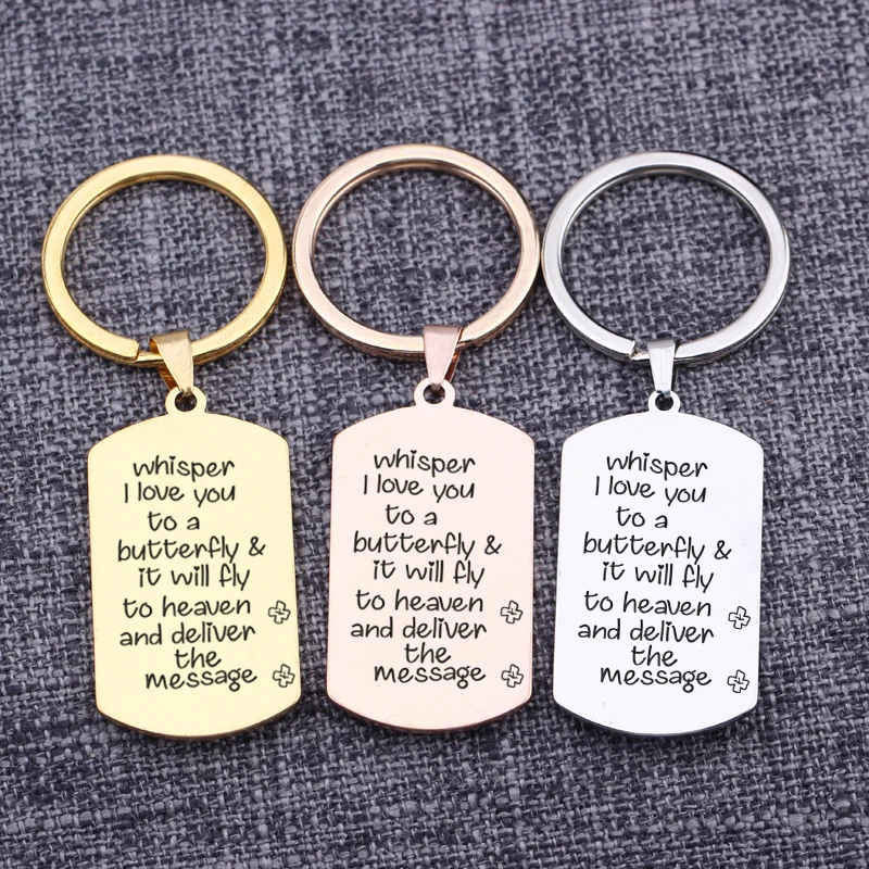Pendant Jewelry Whisper I Love You To A Butterfly It Will Fly Heaven And Deliver The Message Dog Tag Keychain Souvenir Gift | Украшения и