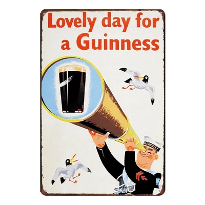SA2032 Guinness Vintage Metal Plaques Wall Art Kitchen Party Home Retro Craft Bar Decoration 30X20CM SA-2013 - Цвет: SA2032
