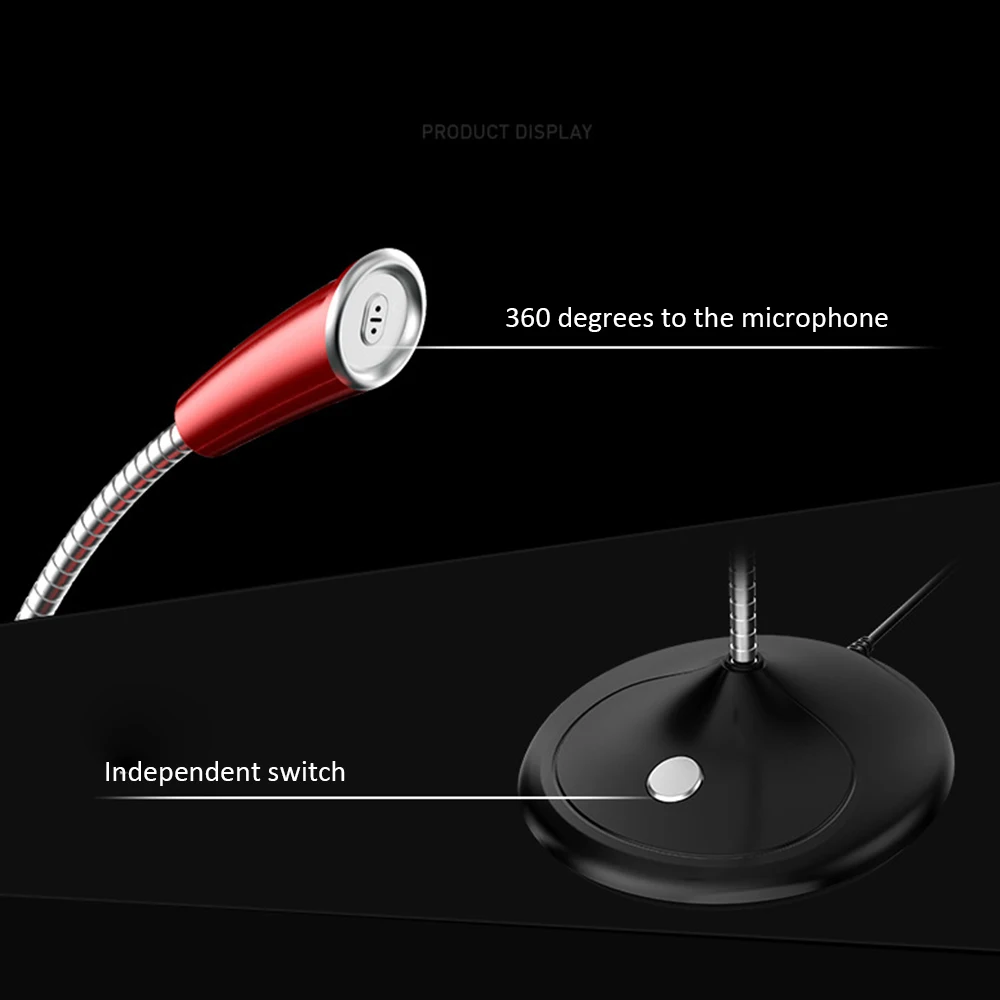 Модный USB микрофон Запись голоса ABS + металлический подарок удобный