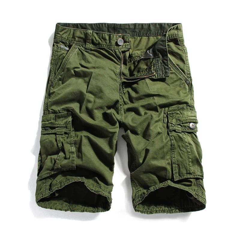

Drop Shipping Summer Fashion Men Army Cargo Shorts Bermuda Loose Casual Cotton Military Shorts 29-40 JPDK21