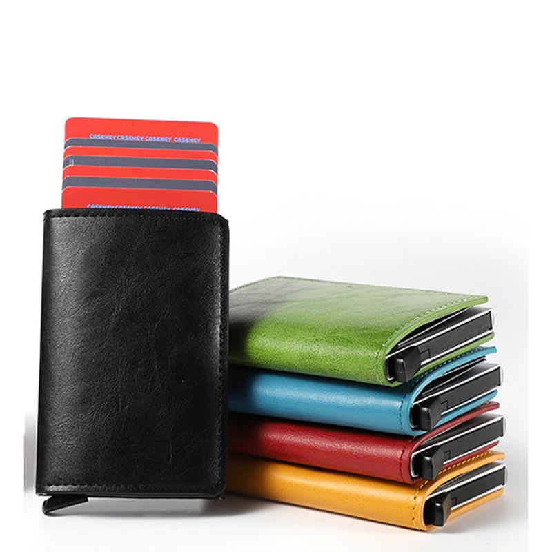 Мужской кошелек для карт металлический с защитой от кражи|Держатели и пропусков|