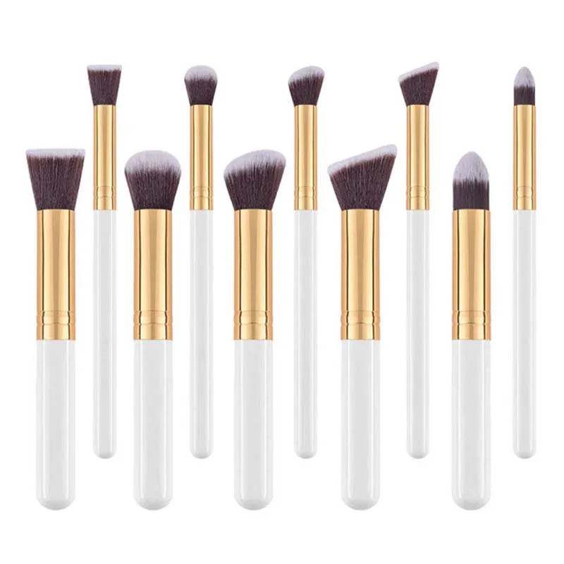 10 шт. кисти для макияжа набор кистей с деревянной консилер Foundation Кисти контур