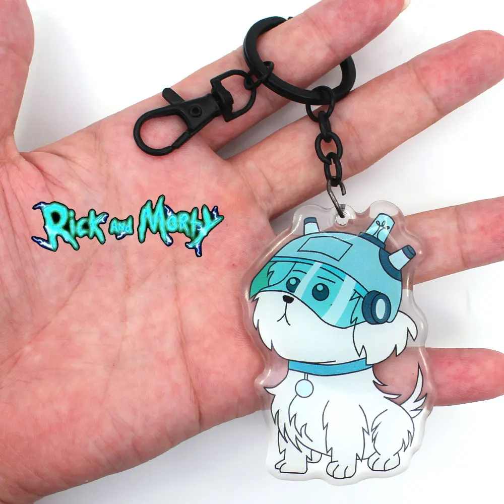 OHCOMICS новый аниме Рик и Морти милый снежный шар 4 5 см Пластиковый Акриловый Брелок