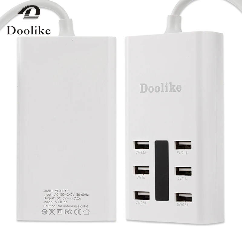 Высокоскоростной разветвитель зарядного устройства с 6 USB-портами универсальное