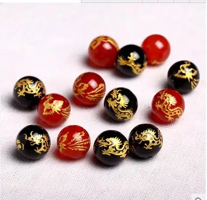 Ювелирные изделия красный бисер разбросанный Дракон Полуфабрикаты аксессуары