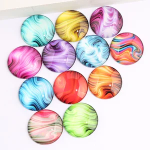 Onwear смешанный абстрактный цветной узор, фото, круглый стеклянный кабошон 8 мм 12 мм 20 мм, сделай сам, плоская задняя часть, ювелирные изделия ручной работы, фурнитура для сережек