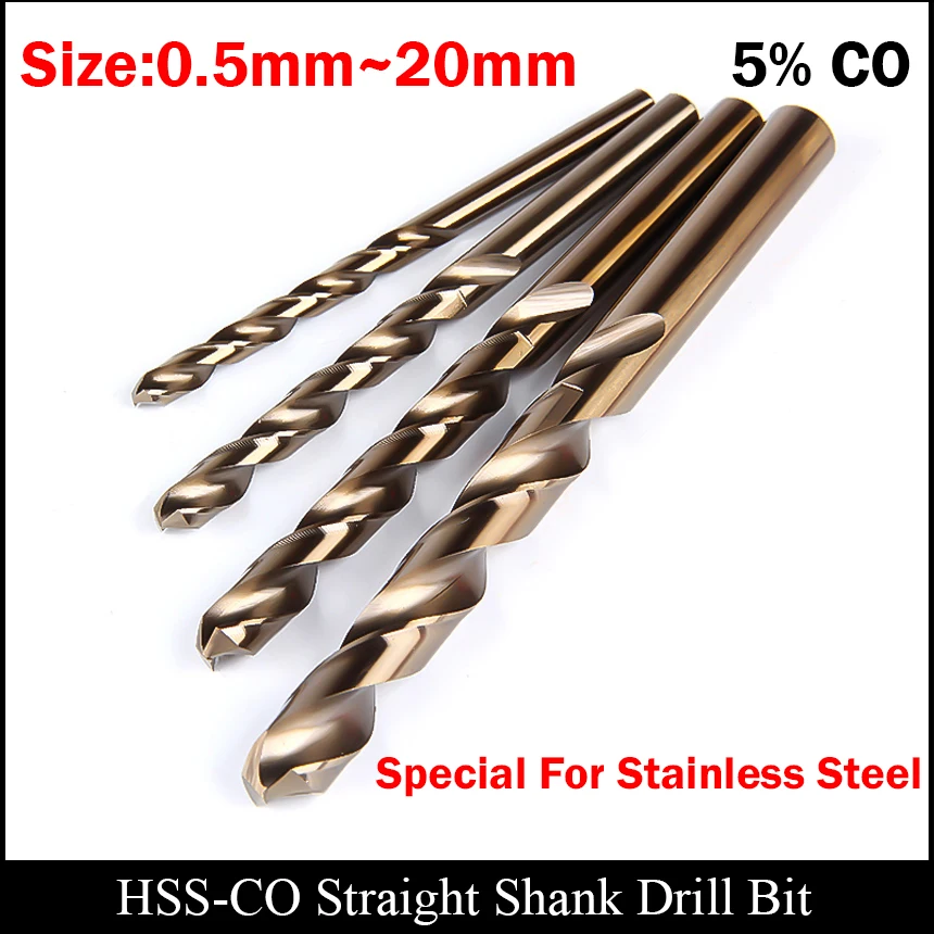 

2.9mm 3mm 3.1mm 3.2mm High Speed Steel Cobalt HSS CO HSS-CO Fully Ground Straight Shank Twist Drill Bit For Stainless Steel