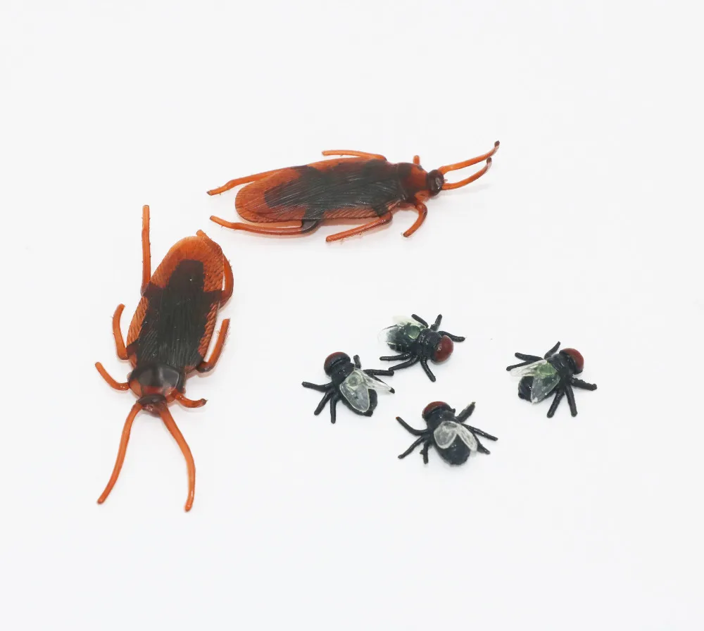 Приколы 10 шт. забавные игрушки муха для дома/тараканов пластиковые жуки реквизит
