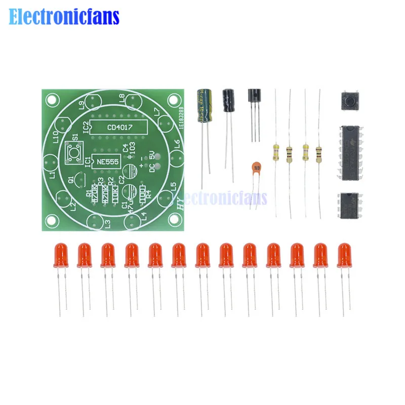 Diymore Лаки поворотные люкс электронный пакет CD4017 NE555 самостоятельно DIY