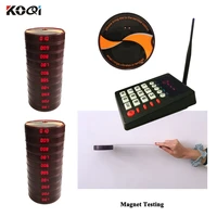 restaurant pager wireless paging queuing system 1 transmitter 20 coaster pagers chargeable restaurant equipments k 999k 14