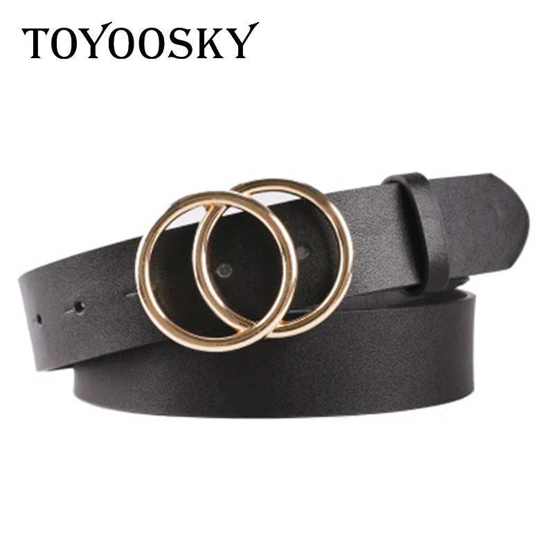 TOYOOSKY женские ремни для джинсов модные золотые пряжки на талии кожаный ремень высокого качества дизайнерский ремень Cinturon Mujer