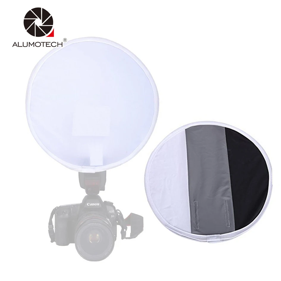 ALUMOTECH 3-в-1 12-дюймовый портативный маленький круглый софтбокс для светильник