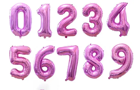 pink 16/32 дюймов цвета: золотистый, серебристый Стразы образуют цифру «воздушные шары из розового золота цифр шары рисунок Фольга шар для мальчиков и девочек на день рождения Свадебная вечеринка Декор - Цвет: pink