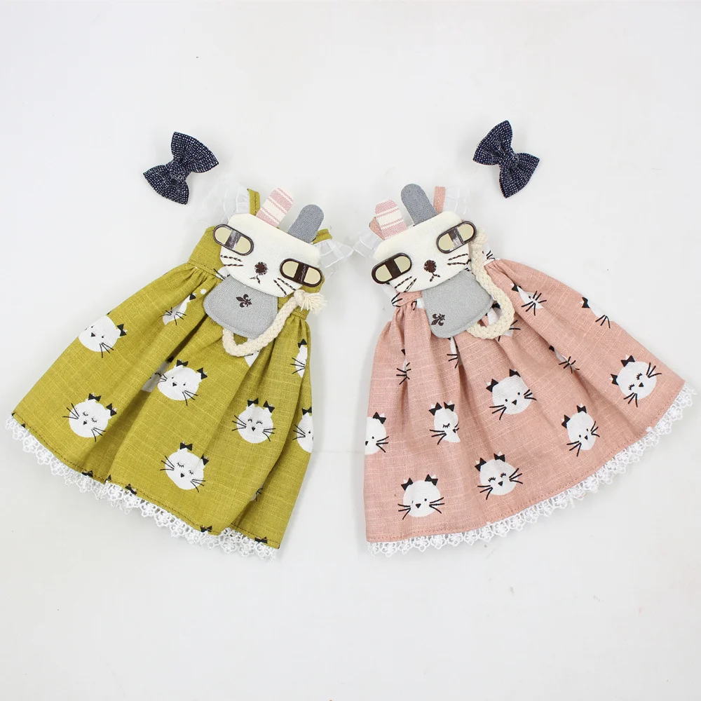 Наряды для куклы Blyth, милое платье с котом, комплект заколок для 1/6 пуллипа, Джерри, licca icy dbs doll