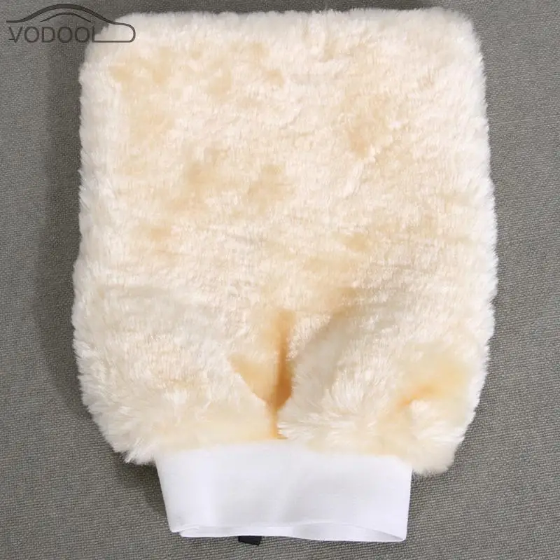 

Automobile Car Wash Gloves Double-sided Faux Wool Fabric Thickened Plush Cleaning Waxing Mitt Auto Care Brush Cleaning Rag