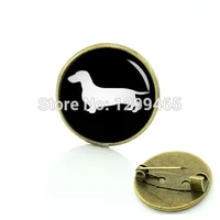 best deals ever dog silhouette brooches supernatural hound metal pin limited romantic dachshund horse badge jewelry t354