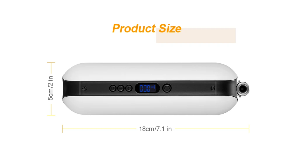 Портативный 150PSI велосипед Электрический надувной USB кабель мощность автомобильных шин ЖК цифровой Перезаряжаемый для авто аварийный мотоцикл