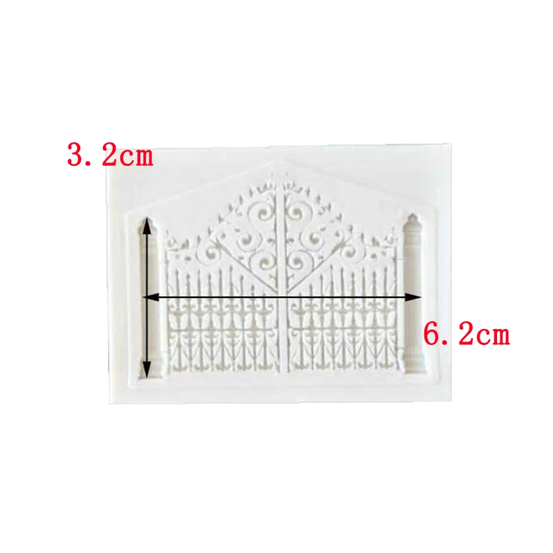 2020 Европейский ретро забор дверь моделирование силиконовая форма Fudge Торт