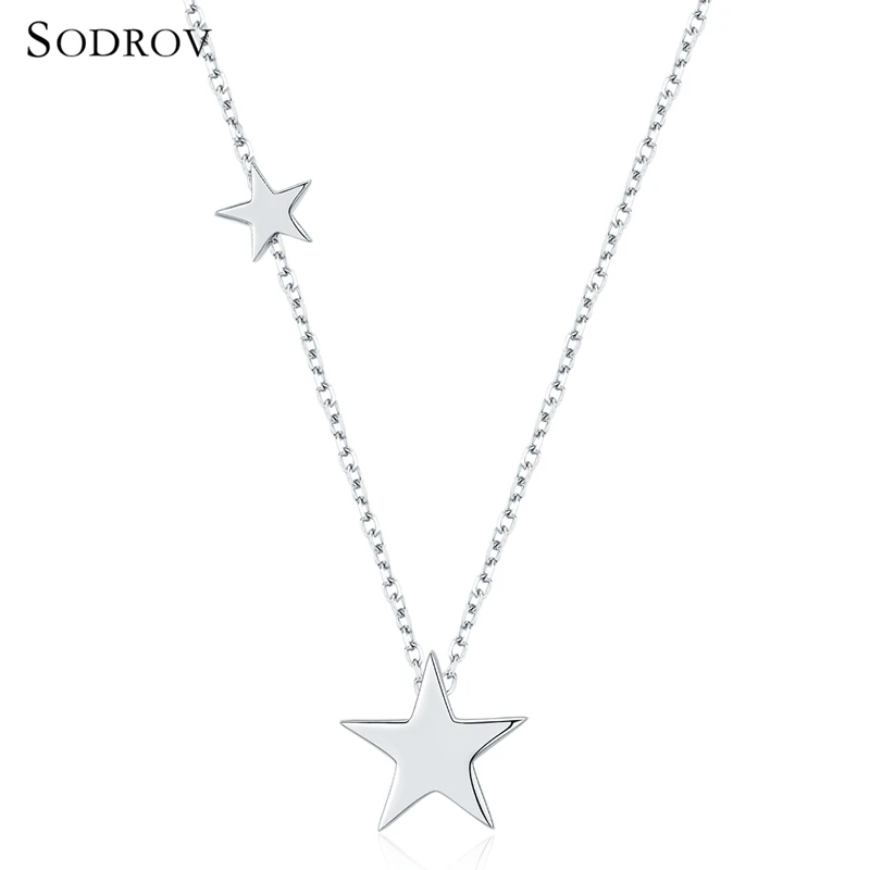 

Authentic 925 Sterling Silver Star Pendants Necklace Trendy Elegant Scrub Necklaces Fine Jewelry joyas de plata 925 N021