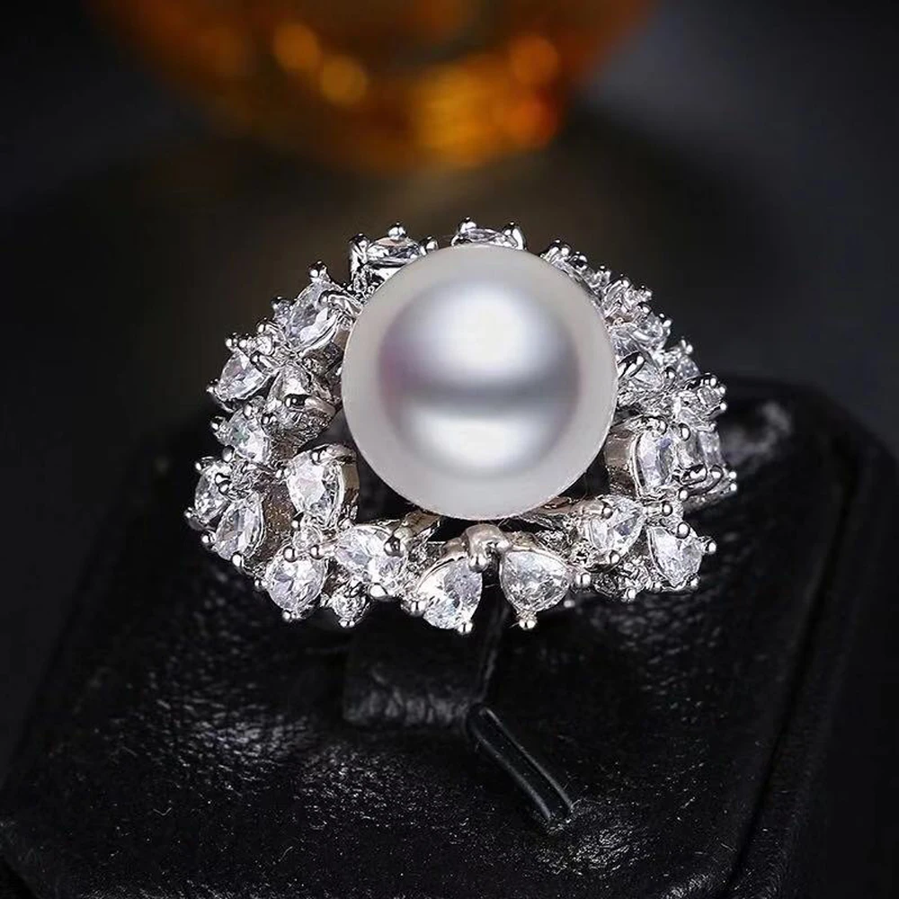 Модное Новое Трендовое женское кольцо Funmode с большим жемчугом кольца из