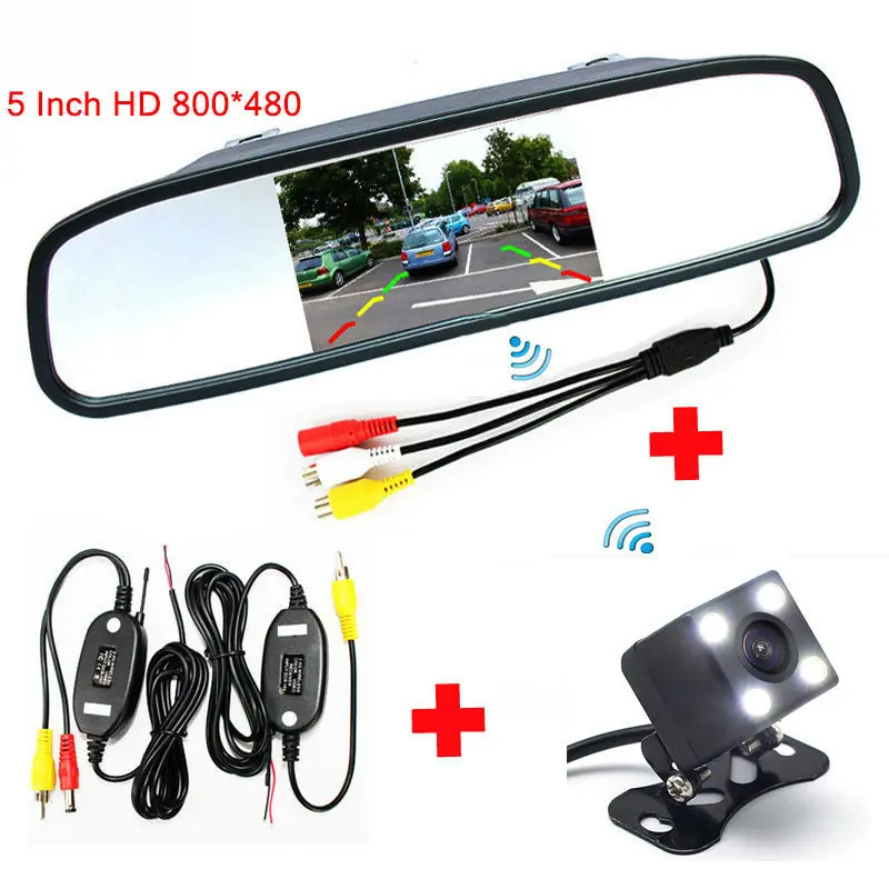 Бесплатная доставка 5 &quotHD 800*480 Автомобильный монитор заднего вида TFT LCD Зеркало +