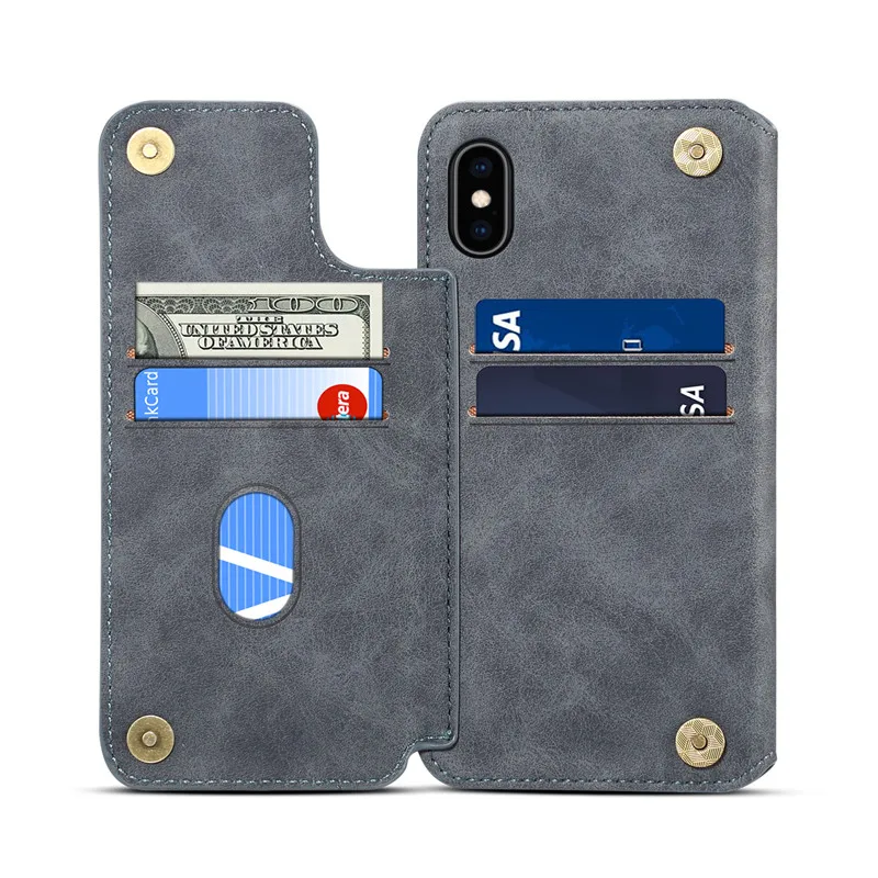 Оригинальные чехлы NeWisdom для iPhone x Кожаные книжки с бумажником Apple 7 plus 8 откидной