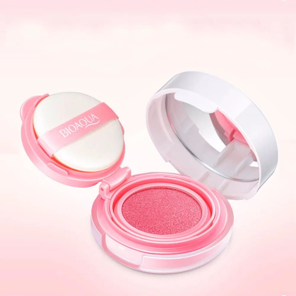 Мягкая косметическая пудра румяна для макияжа телесного цвета|naked blusher|cushion blushblush