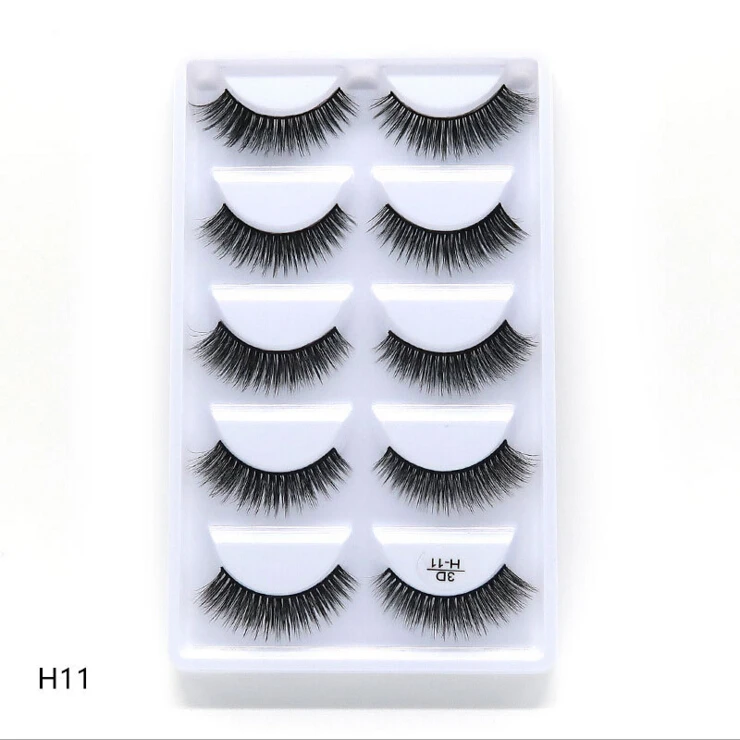NEW 1/3/5 pairs Fake Mink Eyelashes 3D Natural False Eyelashes 3d Mink Lashes Soft Eyelash Extension Makeup Kit Cilios