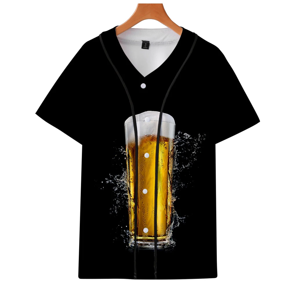 Beer day 3D New Clothes Summer Casual baseball t-shirt Women and Men 2019 Tops Hot Sale Short Sleeve t-shirts plus size | Женская одежда