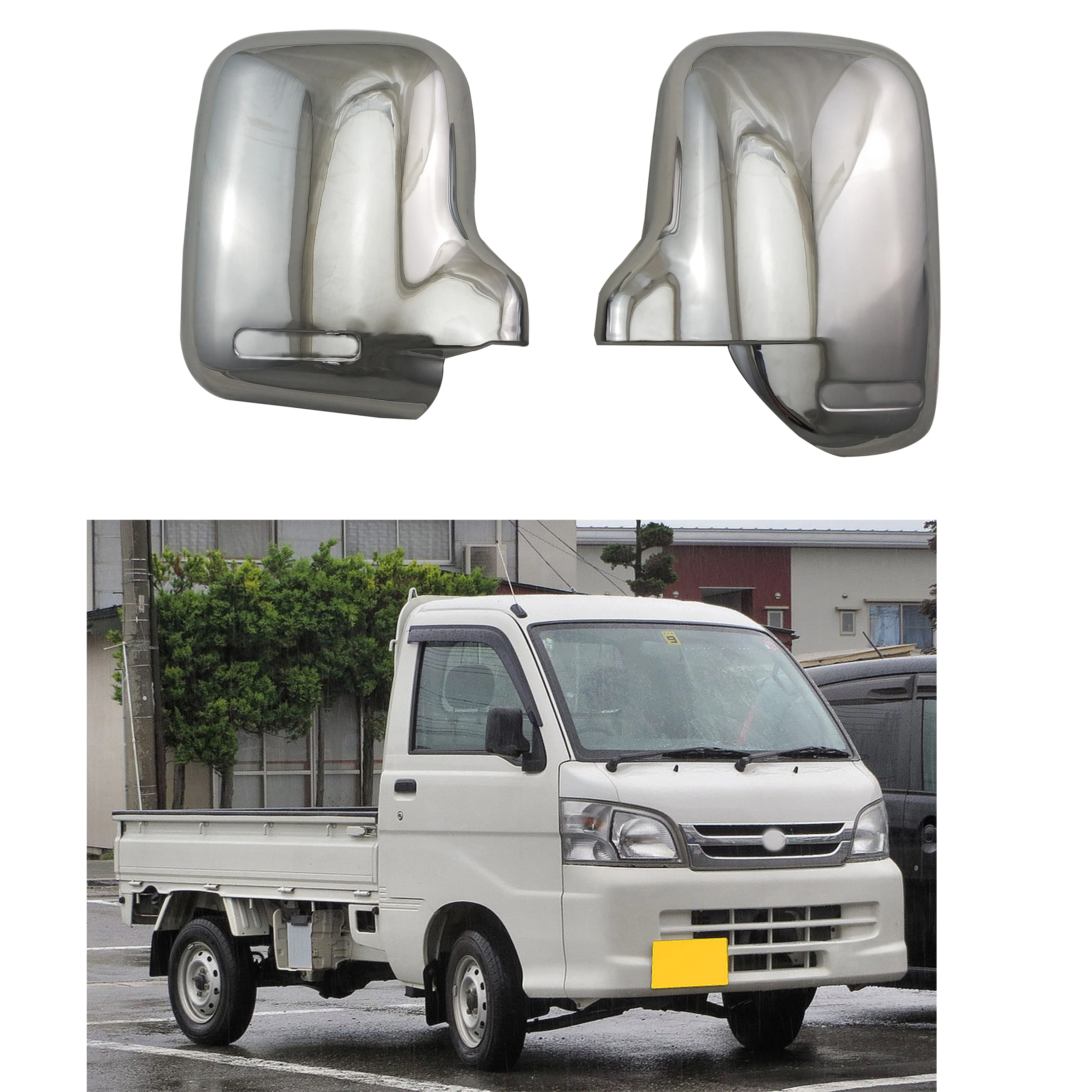 

For Daihatsu Hijet S100, S110, S120, S130 2007-2014 Novel style 2PCS ABS Chrome plated Rear view door mirror cover Auto supplies