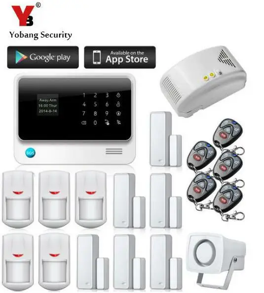YoBang Security 2 4G сенсорный экран беспроводной Wi-Fi GSM GPRS Сигнализация домашняя система