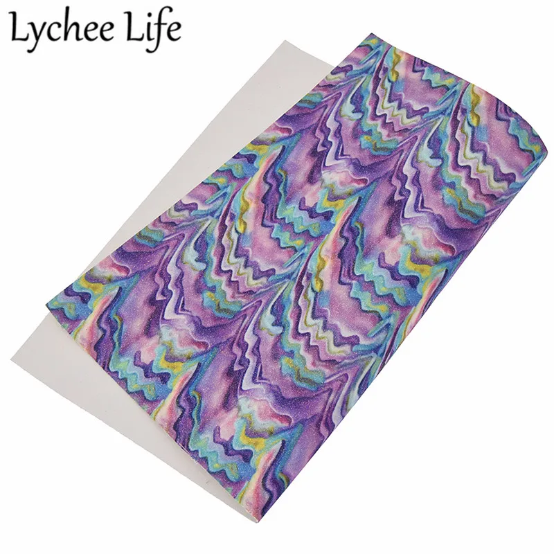 1 Lychee жизнь цветной глиттер Искусственная кожа ткань хит Цвет A4 PU 29x21 см Ткань DIY Ручная работа шитье ткань аксессуары - Цвет: 1