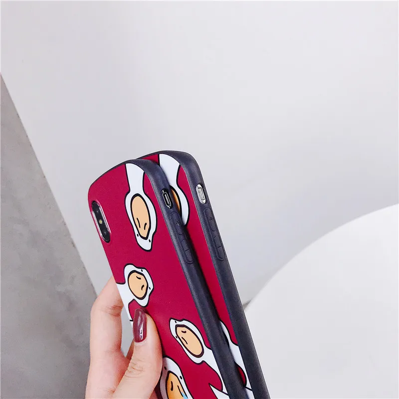 Милый мультяшный Гусь дугообразный чехол красный для Apple iphone 6 6s 7 8 Plus X XS XR MAX