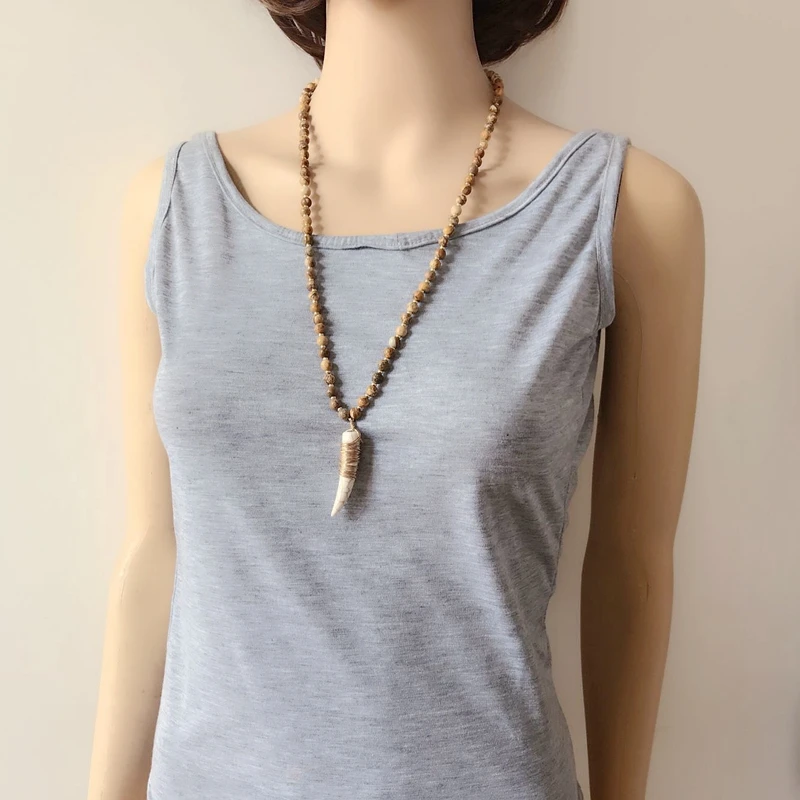 Новые рога мрамор Подвеска для ожерелья в виде камней ювелирные изделия ручной