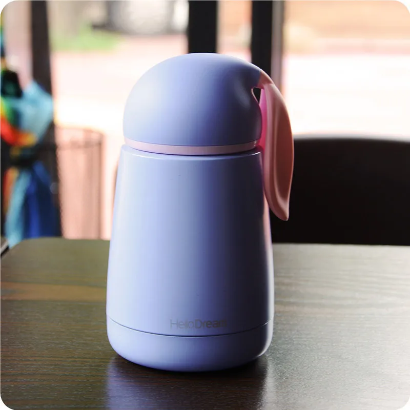 Super Sprouting Rabbit Insulation Cup Lovely Children Student Mini Portable Vacuum Belly Fashion Gift | Дом и сад